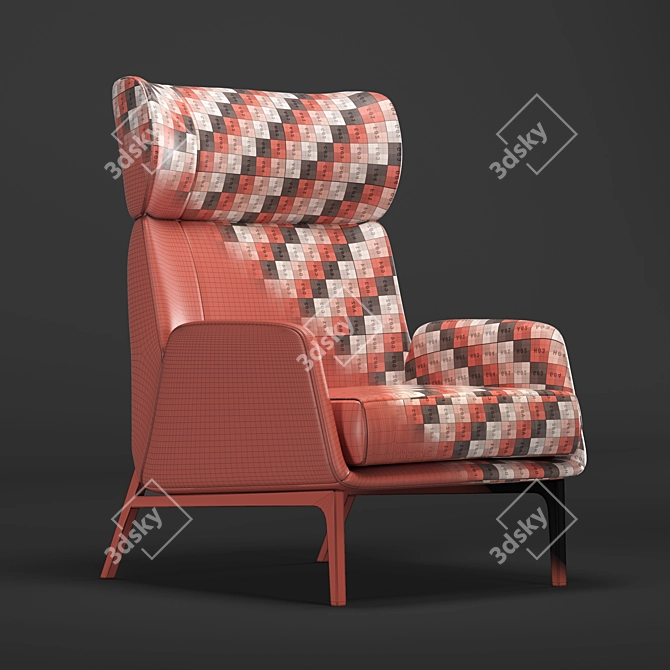 Modern Hidea Lounge Chair: Stylish & Comfortable 3D model image 4