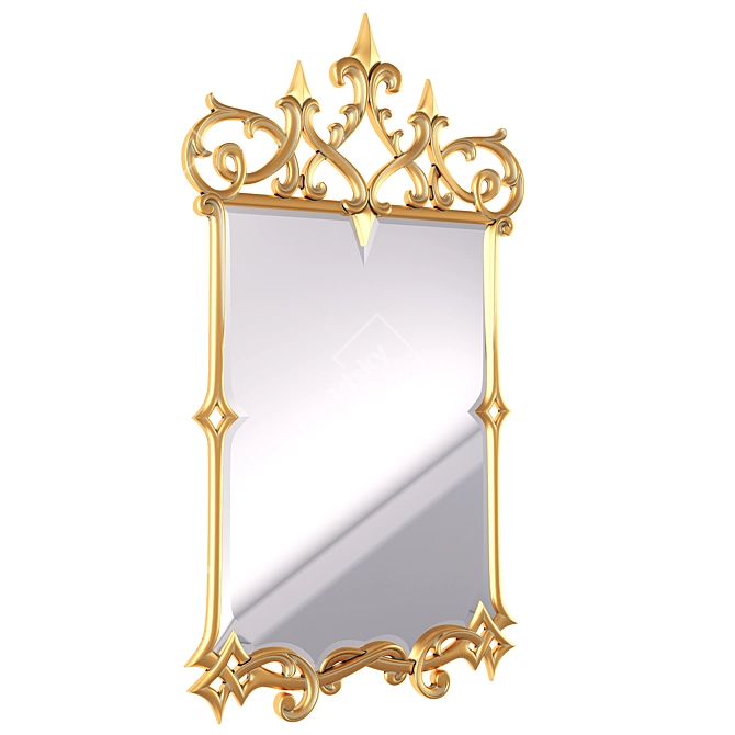 Elegant Mirandela Baroque Mirror 3D model image 2