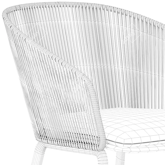 Dedon Rilly: Stylish and Comfortable Armchair 3D model image 5