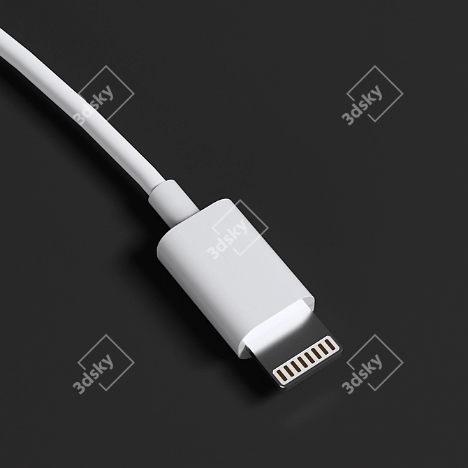 Fast Charging iPhone Charger 3D model image 3