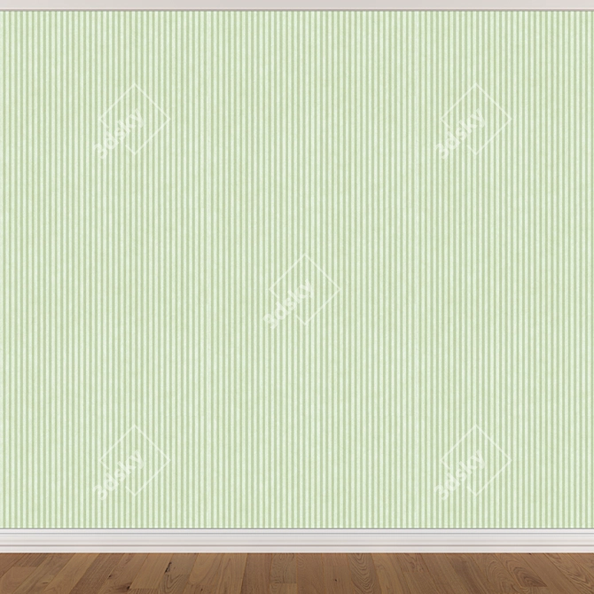 Seamless Wallpaper Set: 3 Colors & Textures 3D model image 3