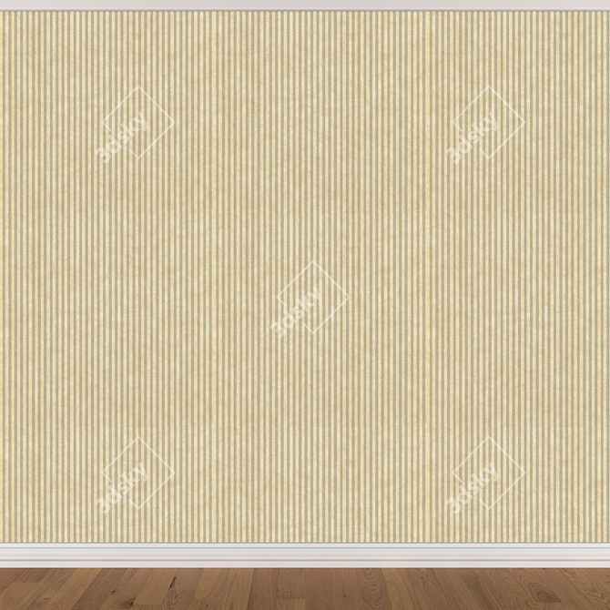 Seamless Wallpaper Set: 3 Colors & Textures 3D model image 4