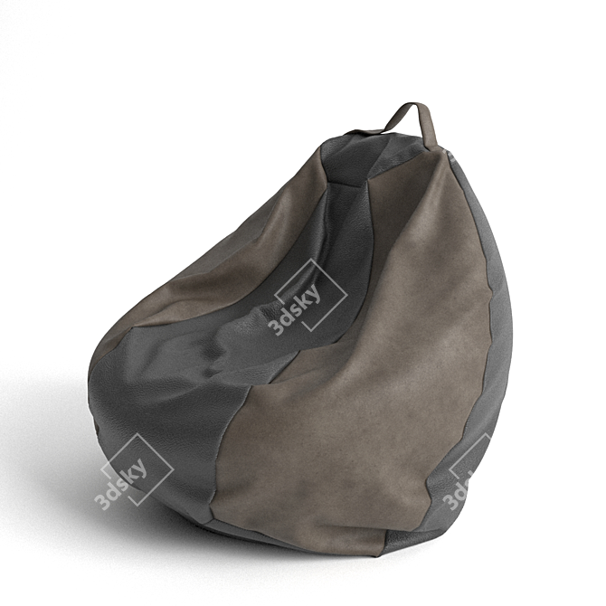 Leather Bag Chair 3D model image 2