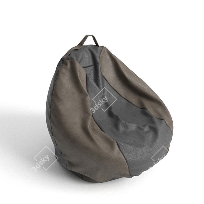 Leather Bag Chair 3D model image 3