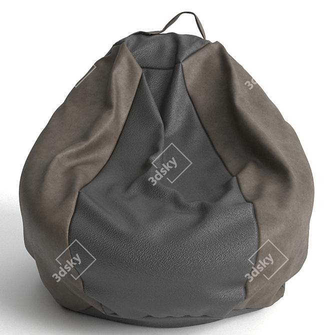 Leather Bag Chair 3D model image 10