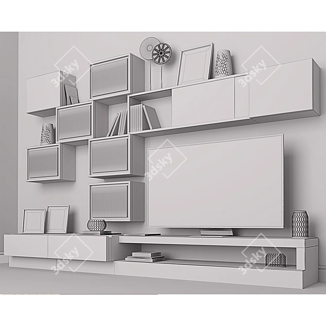 Modern TV Cabinet: Sleek Design for Every Home 3D model image 4