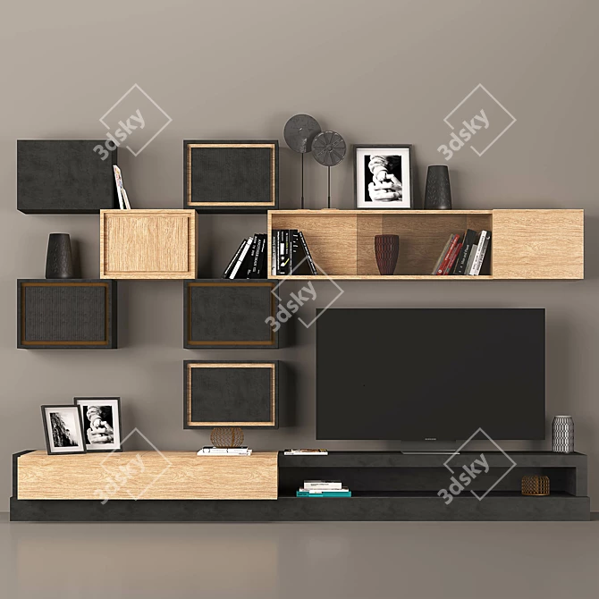 Modern TV Cabinet: Sleek Design for Every Home 3D model image 5