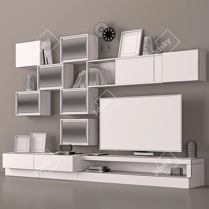 Modern TV Cabinet: Sleek Design for Every Home 3D model image 11