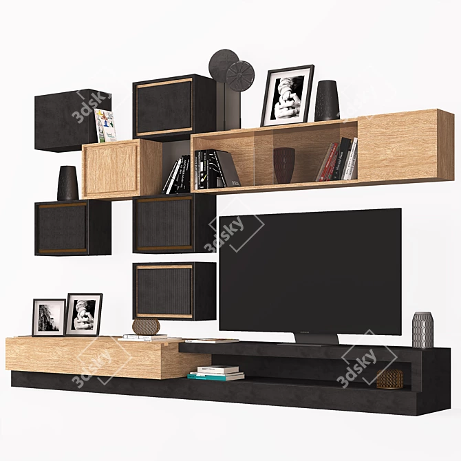 Modern TV Cabinet: Sleek Design for Every Home 3D model image 12