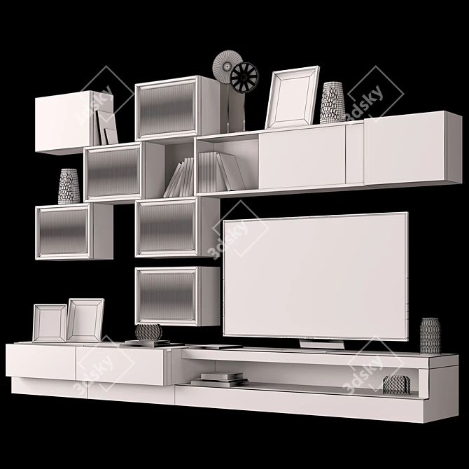 Modern TV Cabinet: Sleek Design for Every Home 3D model image 14