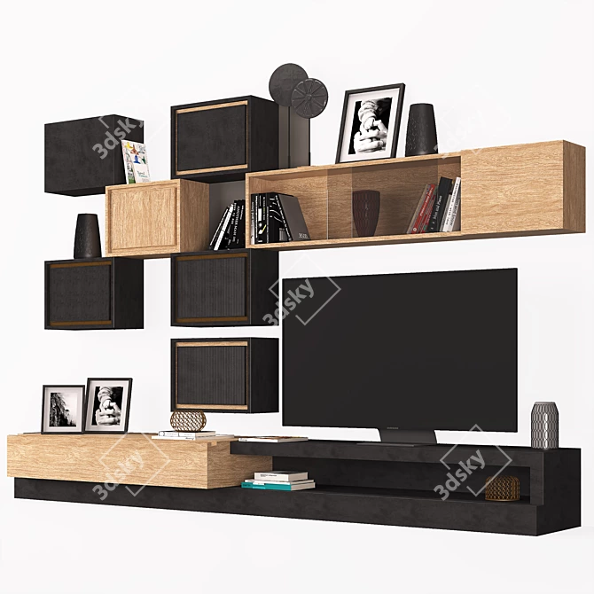 Modern TV Cabinet: Sleek Design for Every Home 3D model image 15