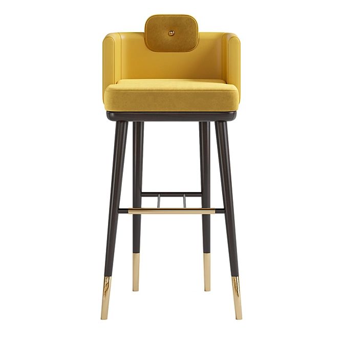 Mid-century Inspired Bar Stool 3D model image 2