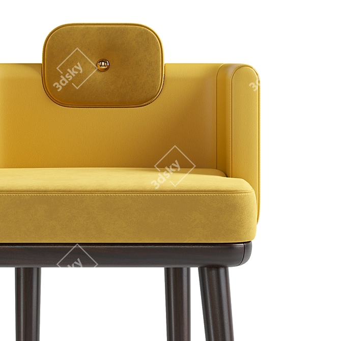 Mid-century Inspired Bar Stool 3D model image 3