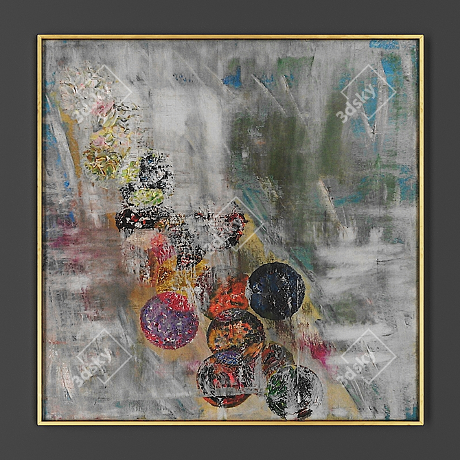 Elegant Klimt Inspired Picture Frame 3D model image 1