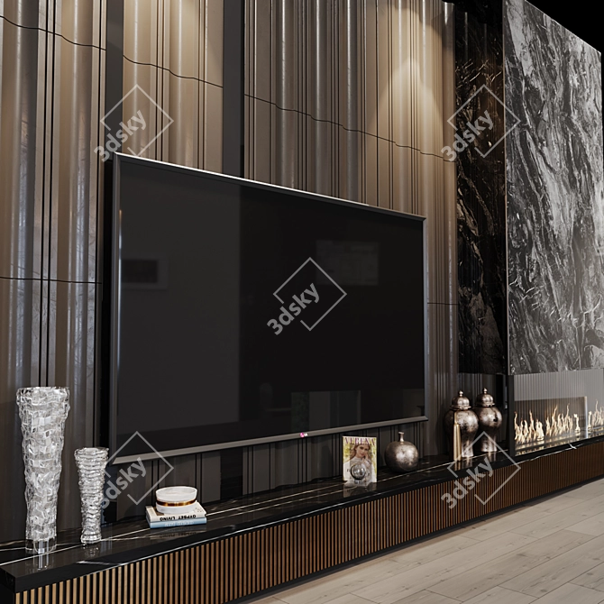 Sleek TV Set with Stunning Design by Studia-54 3D model image 3