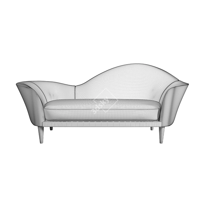 Elegant Grand Piano Sofa: Stylish, Versatile. 3D model image 2