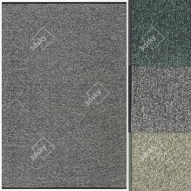 Modern Terazzo Rug Set 3D model image 1