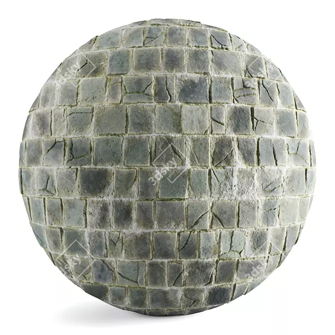 Cobblestone: 4K Textures - High Quality 3D model image 1