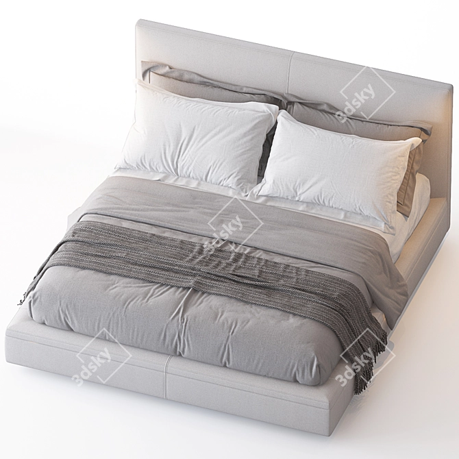 Luxurious Richard Bed by B&B Italia 3D model image 2