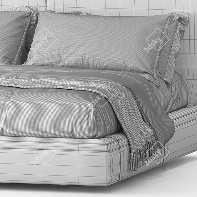 Luxurious Richard Bed by B&B Italia 3D model image 4