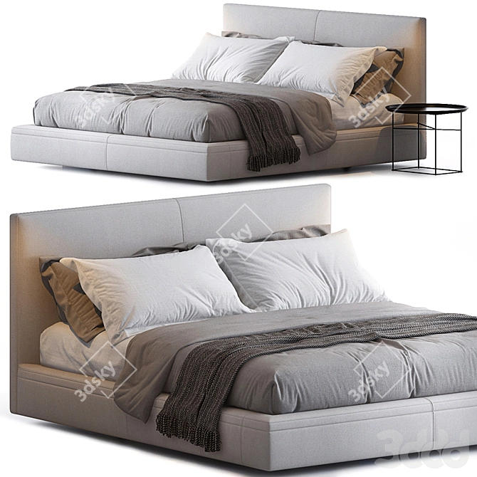 Luxurious Richard Bed by B&B Italia 3D model image 5