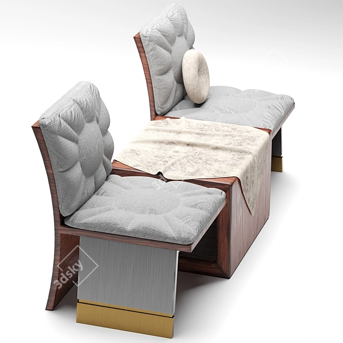 Fabric Love Chair: Stylish and Comfortable 3D model image 4