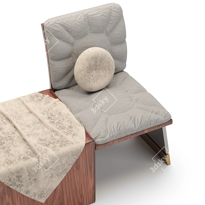 Fabric Love Chair: Stylish and Comfortable 3D model image 7