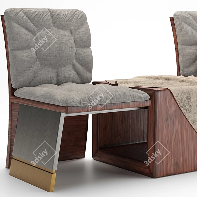 Fabric Love Chair: Stylish and Comfortable 3D model image 8