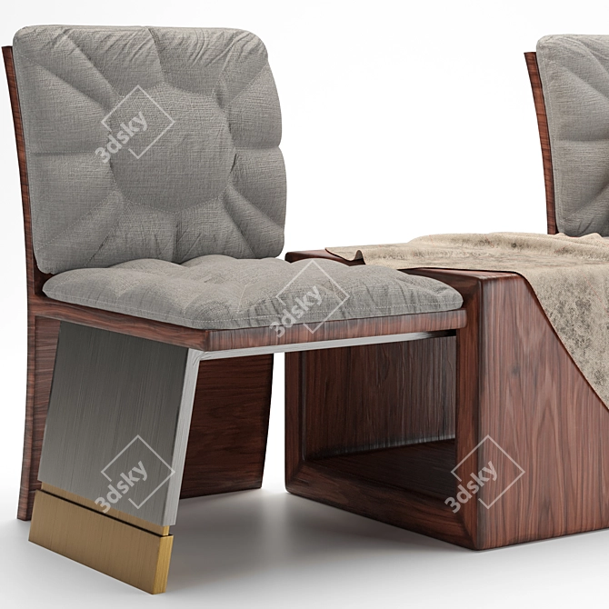 Fabric Love Chair: Stylish and Comfortable 3D model image 13