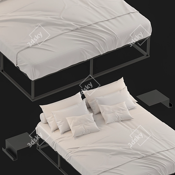 Modern 3D Bed with V-Ray | Design & Modeling 3D model image 3