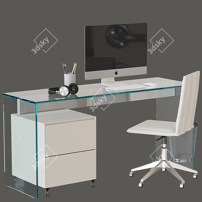 Efficient Workstation Set 3D model image 3