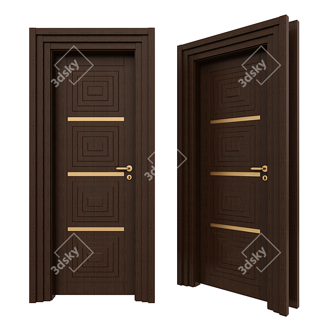 Sleek & Stylish Interior Doors 3D model image 1