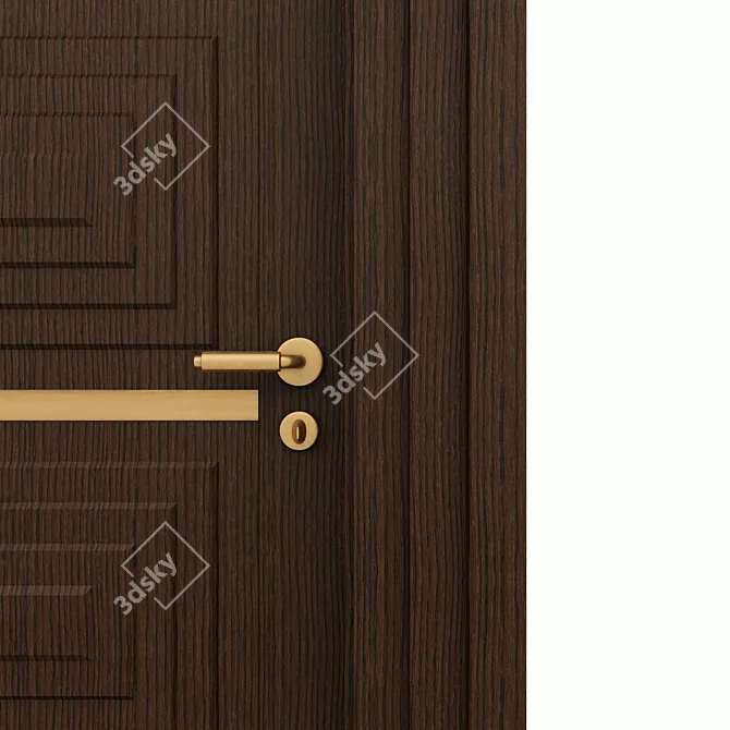 Sleek & Stylish Interior Doors 3D model image 3