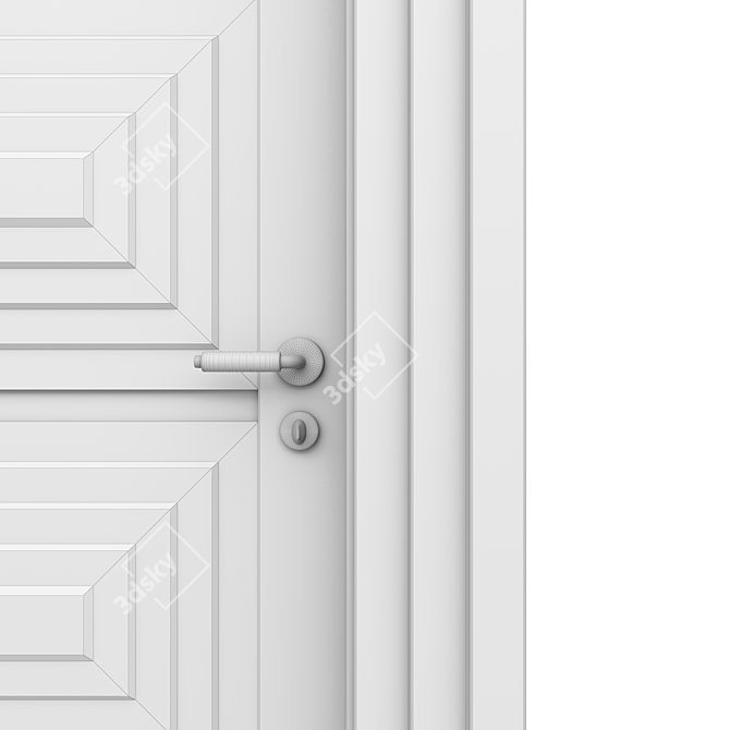 Sleek & Stylish Interior Doors 3D model image 4