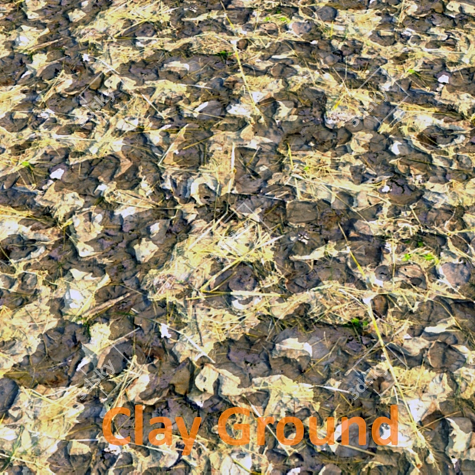 Clay-Snow Cliff Terrain Texture 3D model image 1