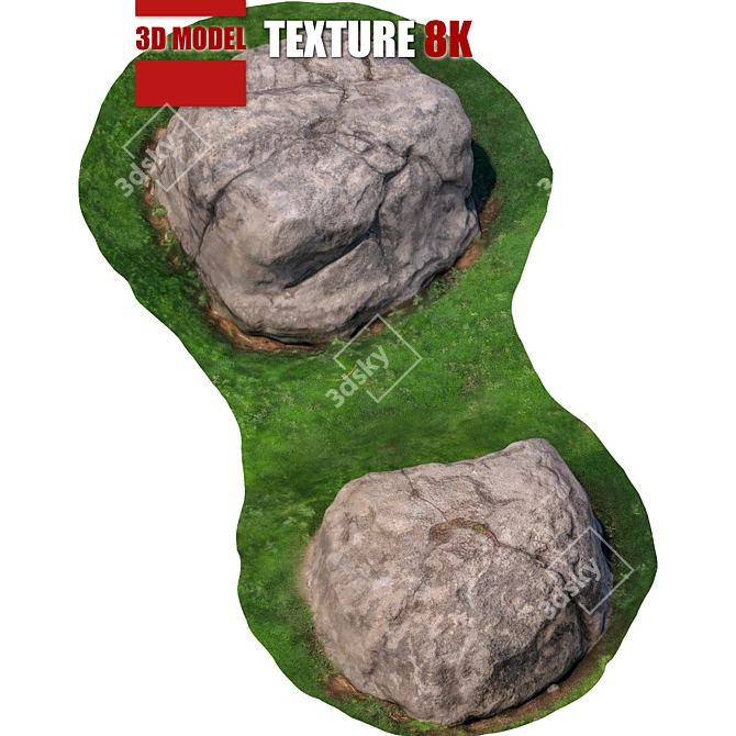 High-Quality Stone Model 3D model image 2