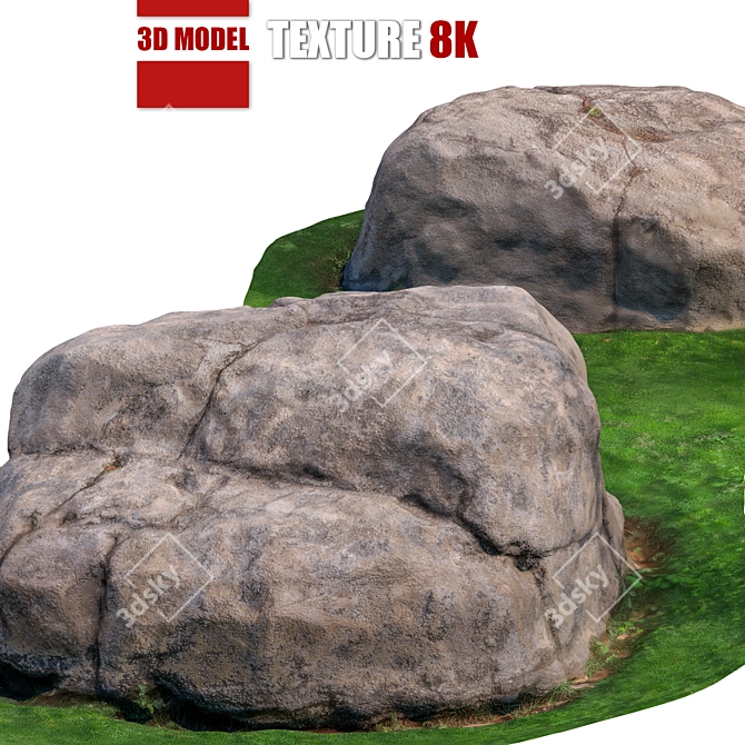 High-Quality Stone Model 3D model image 3