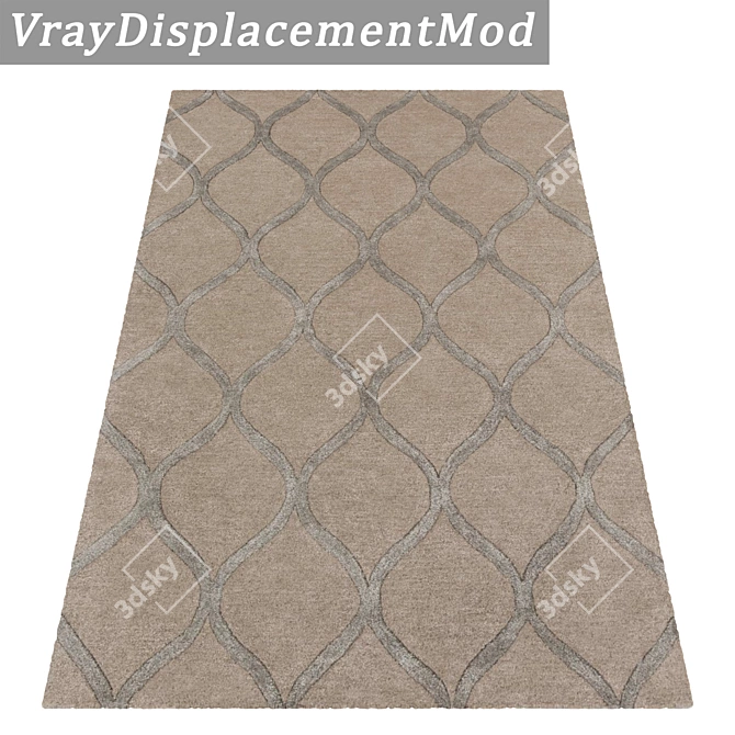 Luxury 3-Piece Carpet Set 3D model image 3