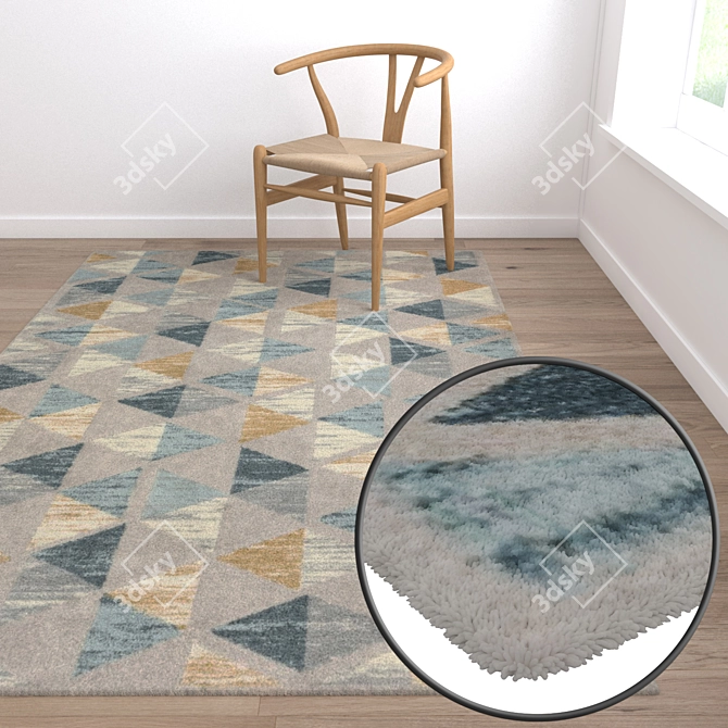 High-Quality Carpet Set 696 3D model image 5