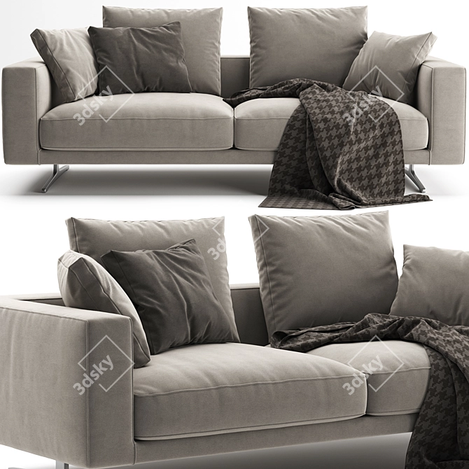 Flexform Campiello Sofa: Stylish and Versatile Seating 3D model image 3