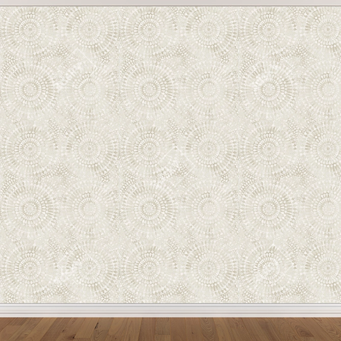 Seamless Wallpaper Set: 3 Colors 3D model image 2