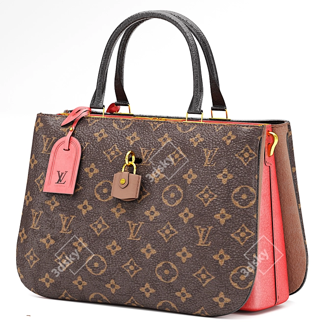 Luxurious Louis Vuitton Millefeuille Bag 3D model image 3