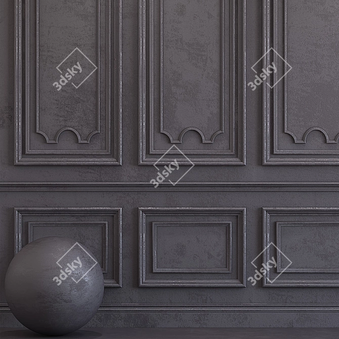 Volcanic Glass Decorative Plaster with Molding 3D model image 2