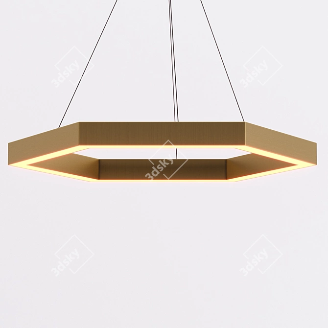 Golden Hex 750 Pendant Light 3D model image 1