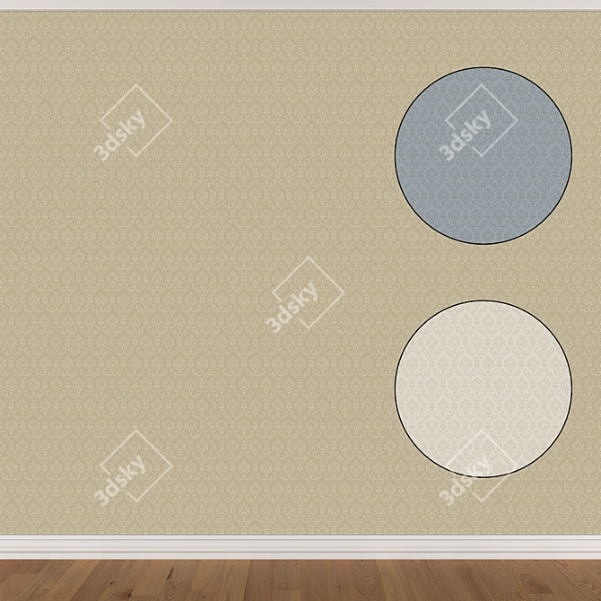 Seamless Wallpaper Set (3 Colors) 3D model image 1