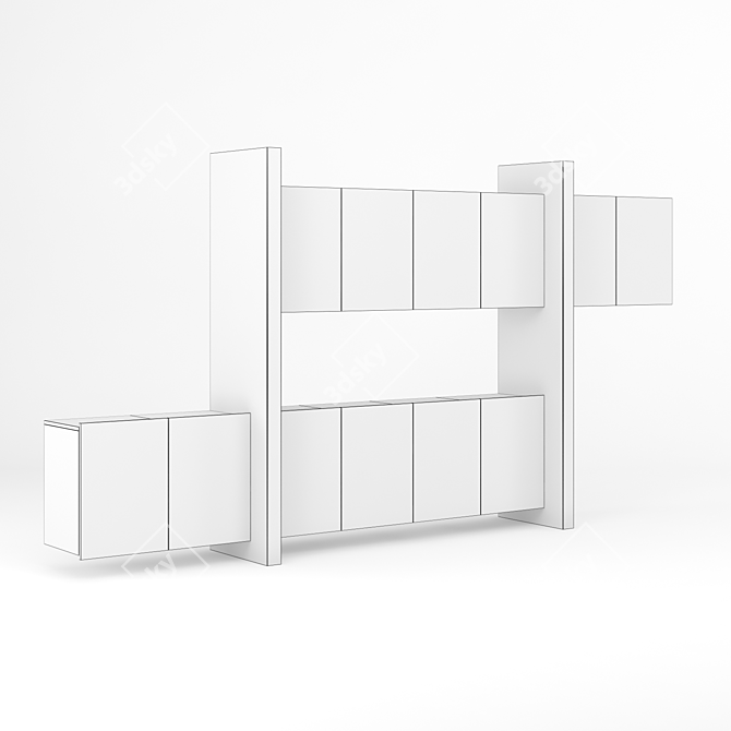 Title: Ohm ERA Wall Cabinets - Layout 8 3D model image 2