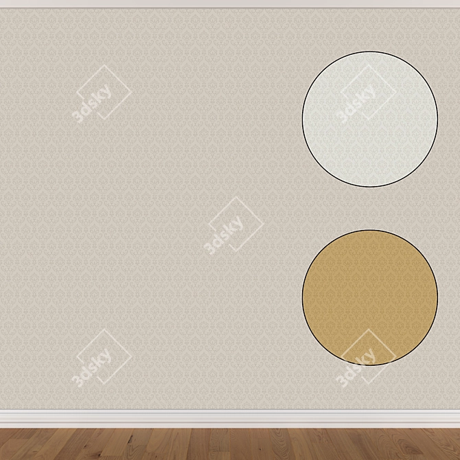 Seamless Wallpaper Set - 3 Colors 3D model image 1