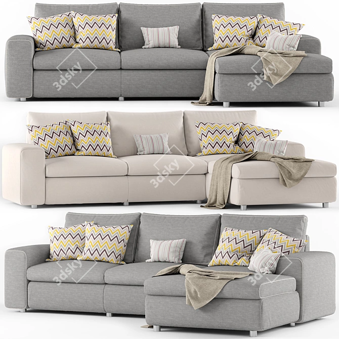 Modern Corner Sofa Karato 02 3D model image 1