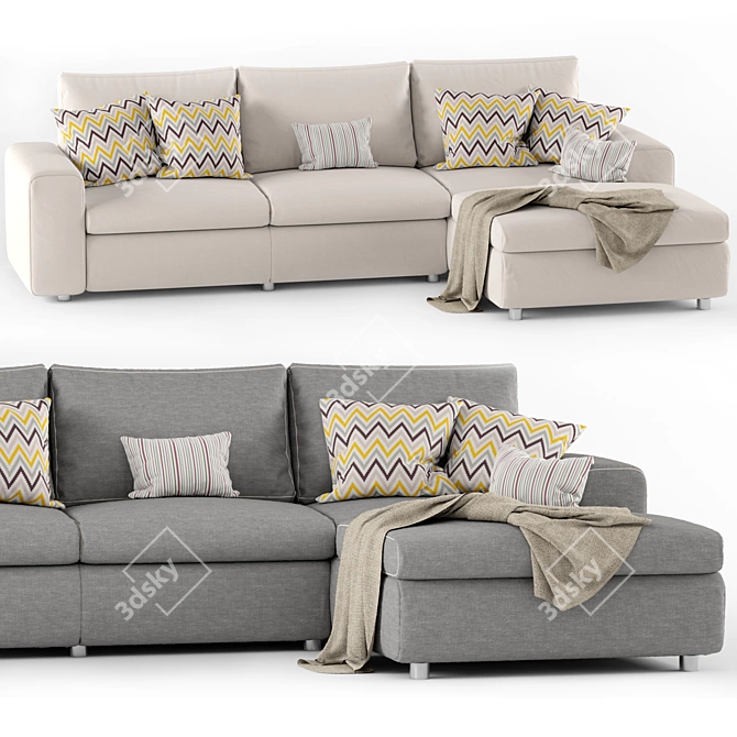 Modern Corner Sofa Karato 02 3D model image 2