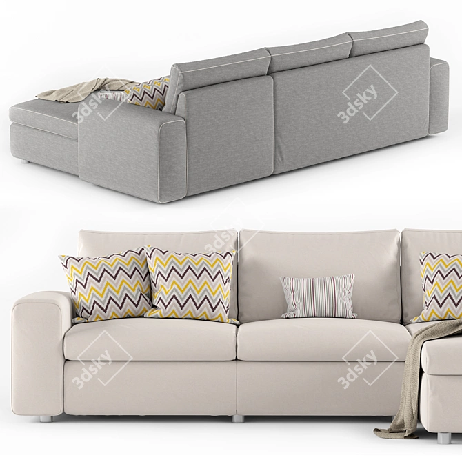 Modern Corner Sofa Karato 02 3D model image 3